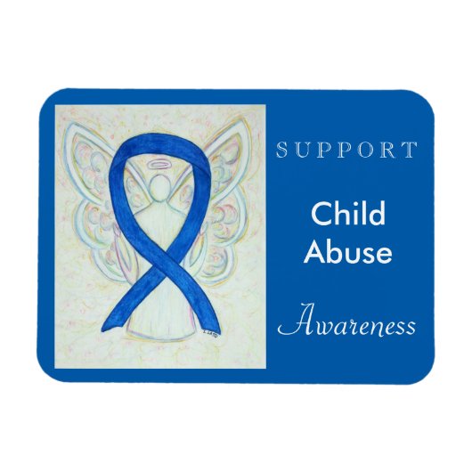 Kindesmissbrauchsbewusstsein Angel Custom Magnet (Horizontal)