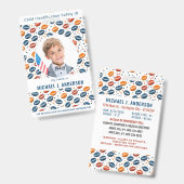 Kindesnotausweis Football Pattern Kinder Foto Ausweis (Front & Back)