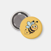 Kindgerechte Bienenmaskottchen mit gepunkteter Spu Magnet (Vorderseite/Rückseite)