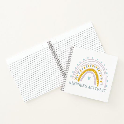 Kindheit Aktivist Antimobbing Zitat und Regenbogen Notizblock (Innenseite)