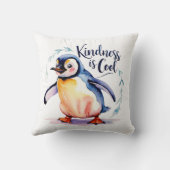 Kindheit ist Cool Pinguin Throw Kissen (Rückseite)