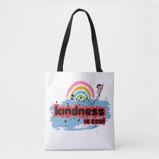 Kindheit ist Cool - Rainbow Surf Vibes Tasche (Vorderseite)