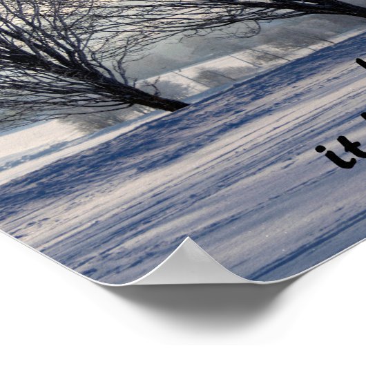 Kindheit ist wie Schnee - Kahlil Gibran Zitat Poster (Ecke)