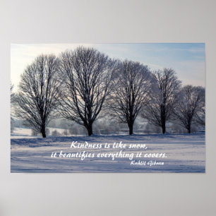 Kindheit ist wie Schnee - Kahlil Gibran Zitat Poster