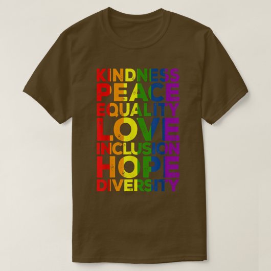 Kindheit Peace Equality Diversity Human Rights Lgb T-Shirt (Design vorne)