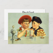 Kindheit Süße Postkarte (Vorne/Hinten)