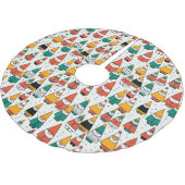 Kindheit Wonder Santa Claus Zeichnend Polyester Weihnachtsbaumdecke (Schrägansicht)