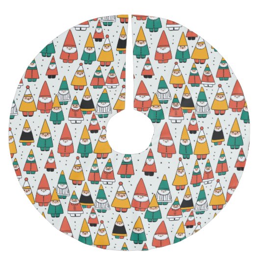 Kindheit Wonder Santa Claus Zeichnend Polyester Weihnachtsbaumdecke (Vorderseite)