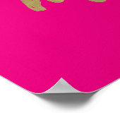 Kindheit zählt Rosa und Gold Herz Poster (Ecke)