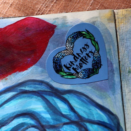 Kindheit zählt texas bluebonnets Herz-Aufkleber