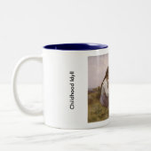 KindheitIdyll durch Bouguereau Zweifarbige Tasse (Links)