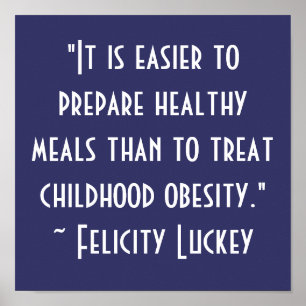 Kindheits-Korpulenz-Lösungen Poster