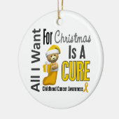 Kindheits-Krebs aller will ich Keramikornament (Links)