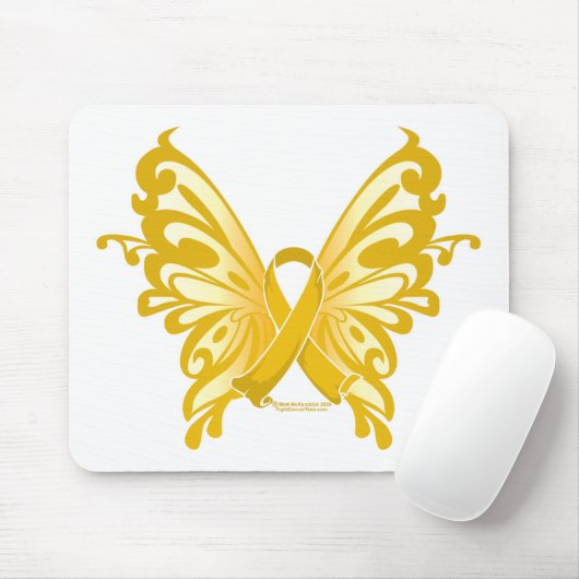 Kindheits-Krebs-Band-Schmetterling Mousepad (Mit Mouse)