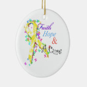 Kindheits-Krebs-Bewusstsein Keramikornament (Rechts)