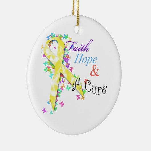 Kindheits-Krebs-Bewusstsein Keramikornament (Rechts)