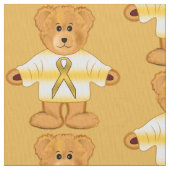Kindheits-Krebs-Bewusstsein mit Teddybären Stoff (Nahaufnahme)