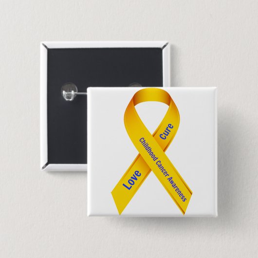 Kindheits-Krebs-Bewusstseins-Abzeichen Button (Vorne & Hinten)