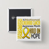 Kindheits-Krebs-Bewusstseins-Monats-Band I2 1,4 Button (Vorne & Hinten)