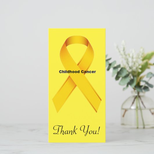 Kindheits-Krebs Dankeskarte (Stehend Vorderseite)