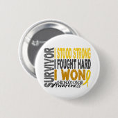 Kindheits-Krebs des Überlebend-4 Button (Vorne & Hinten)