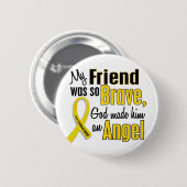 Kindheits-Krebs ENGEL 1 Freund (Mann) Button (Vorne & Hinten)