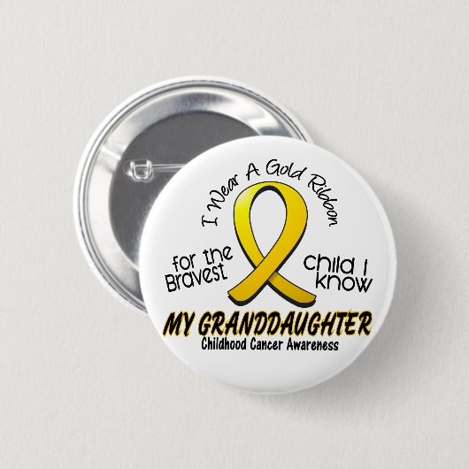 Kindheits-Krebs-Goldband für meine Enkelin Button (Vorne & Hinten)