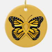 Kindheits-Krebs-Schmetterlings-Bewusstseins-Band Keramikornament (Hinten)