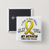 Kindheits-Krebs trage ich Goldband für meinen Button (Vorne & Hinten)