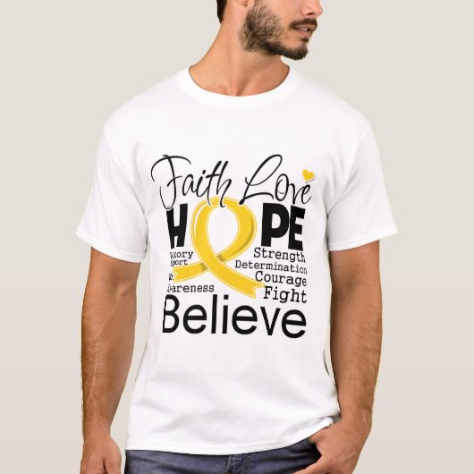 Kindheits-Krebs-typografische T-Shirt (Vorderseite)
