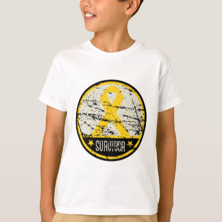 Kindheits-Krebs-Überlebend-Männer Vintag T-Shirt