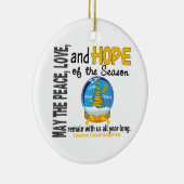 Kindheits-Krebs-Weihnachten 3 Keramikornament (Rechts)