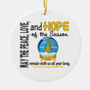 Kindheits-Krebs-Weihnachten 3 Keramikornament