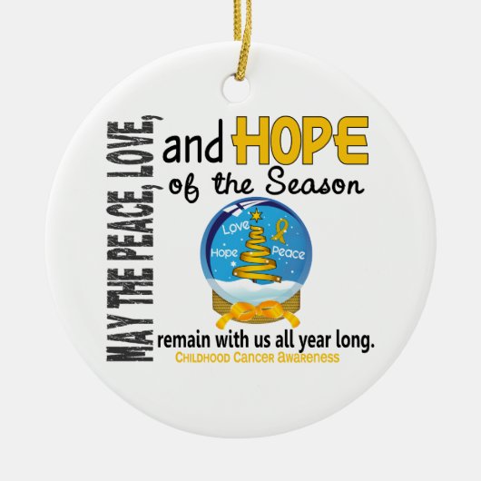 Kindheits-Krebs-Weihnachten 3 Keramikornament (Vorne)