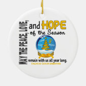 Kindheits-Krebs-Weihnachten 3 Keramikornament (Hinten)