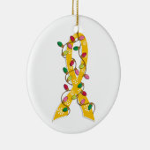 Kindheits-Krebs-Weihnachtslicht-Band Keramikornament (Rechts)