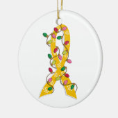 Kindheits-Krebs-Weihnachtslicht-Band Keramikornament (Links)