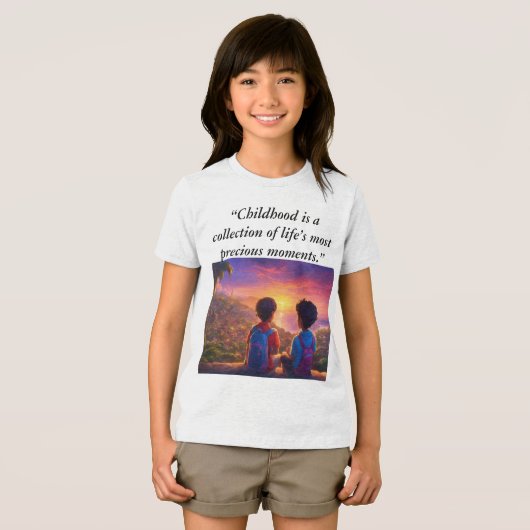 "Kindheitserlebnis - Kinder-T - Shirt" Tri-Blend Shirt (Vorderseite Voll)