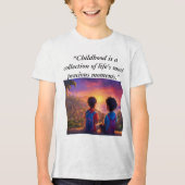"Kindheitserlebnis - Kinder-T - Shirt" Tri-Blend Shirt (Vorderseite)