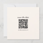 Kindheitsfoto QR-Code Save-the-Date Vintage Einladung (Rückseite)