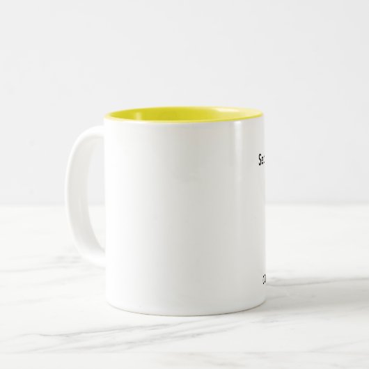 Kindheitskrebs-Monats-Tasse Zweifarbige Tasse (Vorderseite Links)