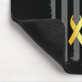 Kindheitskrebs USA-Flagge Mutter eines Kriegers Ki Mousepad (Ecke)