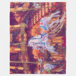 Kindheitstraum - alte Pferdekleider Fleecedecke