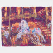 Kindheitstraum - alte Pferdekleider Fleecedecke (Vorderseite (Horizontal))