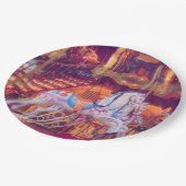 Kindheitstraum - alte Pferdekleider Pappteller (Schrägansicht)