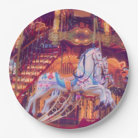 Kindheitstraum - alte Pferdekleider Pappteller (Vorderseite)