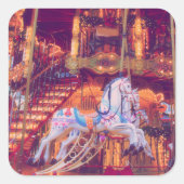 Kindheitstraum - alte Pferdekleider Quadratischer Aufkleber (Vorderseite)
