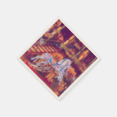 Kindheitstraum - alte Pferdekleider Serviette (Ecke)