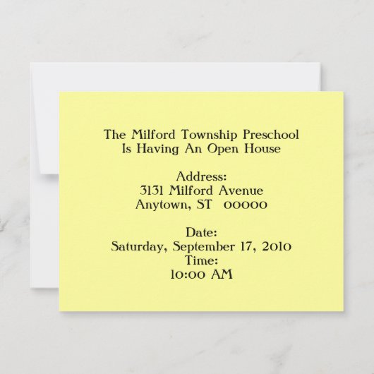 KINDHOOD BILDUNG BUSY KINDER INVITATION EINLADUNG (Rückseite)