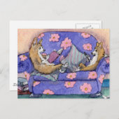 Kindles und Bücher mischen sich! Postkarte (Vorne/Hinten)